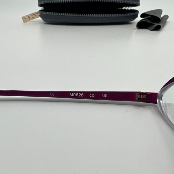 MIKLI M0626 Eyeglasses Half Rimless Frame Purple 52-17-134 H6410 - Picture 6 of 8